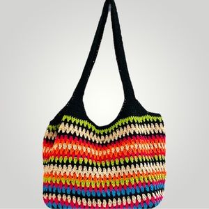 The Sak Rainbow Crochet Double Strap Bag